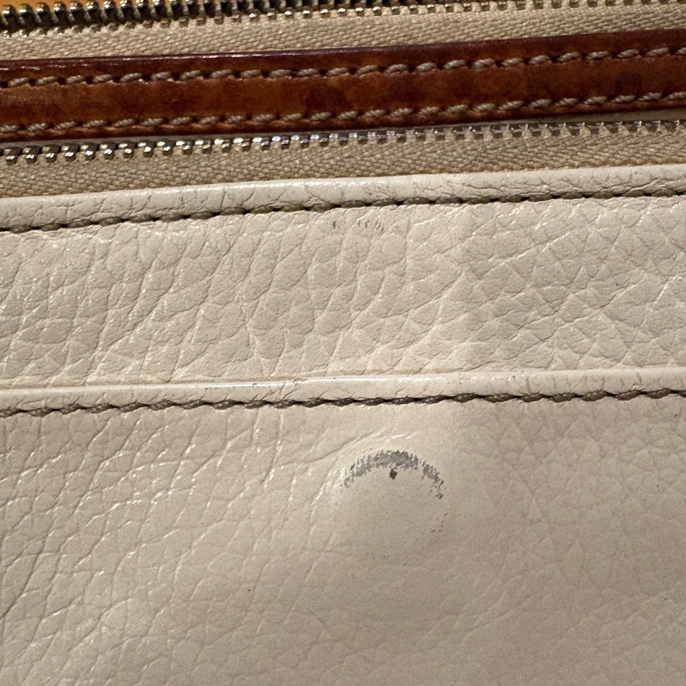 Brighton London Groove crossbody organizer leather  bag purse ivory - Picture 6 of 8